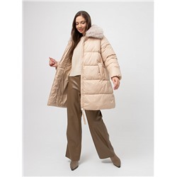 ПАЛЬТО ЖЕНСКОЕ С МЕХОВЫМ ВОРОТНИКОМ