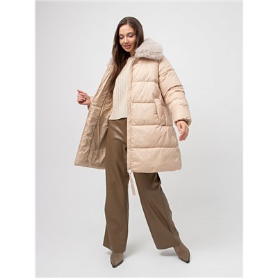 ПАЛЬТО ЖЕНСКОЕ С МЕХОВЫМ ВОРОТНИКОМ