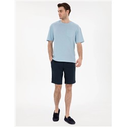 Açık Mavi Comfort Fit Basic Tişört