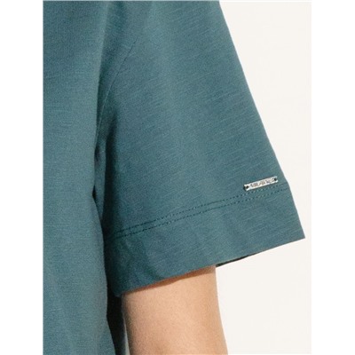 Футболка из фактурного полотна с авторским принтом