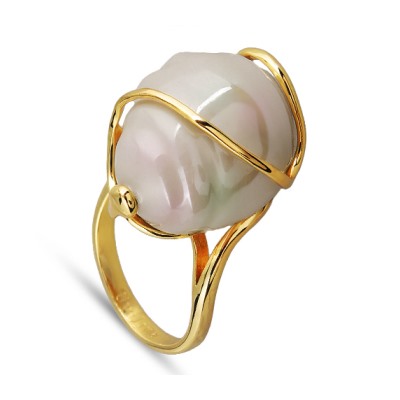 Кольцо (Майорка 18мм, барочная шампань; покрытие золото)