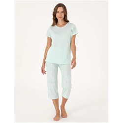 Mint Kapri Pijama Takımı