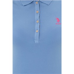 Kadın Koyu Mavi Basic Polo Yaka Tişört