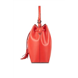 Bolso saco de piel Jila Rojo