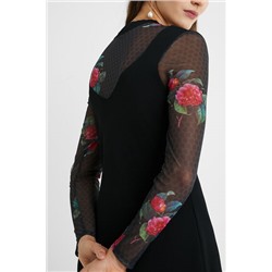Vestido rejilla flores
