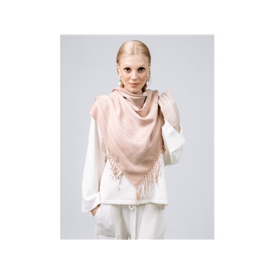 Платок Lanotti двухсторонний Сердце природы бежевый/№55