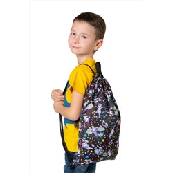 Мешок для обуви Единороги гимнасты черный