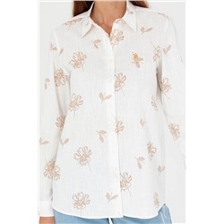 Kadın Camel Uzun Kollu Gömlek