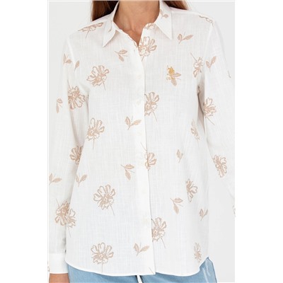 Kadın Camel Uzun Kollu Gömlek