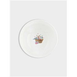 Пиала, 12х6 см, фарфор P, белая, Цветы, Spring Bloom