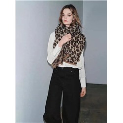 Мягкий стильный женский шарф/палантин с леопардовым принтом  Zar*a 💤