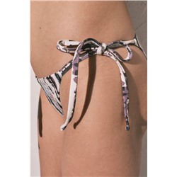 Braga bikini clásica estampado Tie Dye marrón