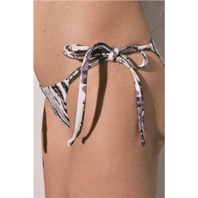 Braga bikini clásica estampado Tie Dye marrón