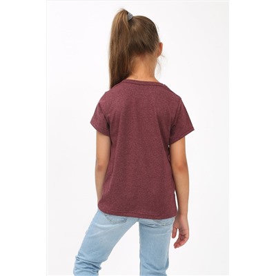 Детская футболка Сердечко бордо арт. ФУ/сердечко-бордо НАТАЛИ #876153