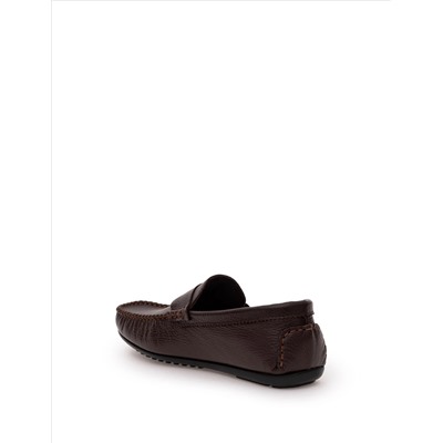 Kahverengi Kauçuk Taban %100 Deri Loafer Ayakkabı