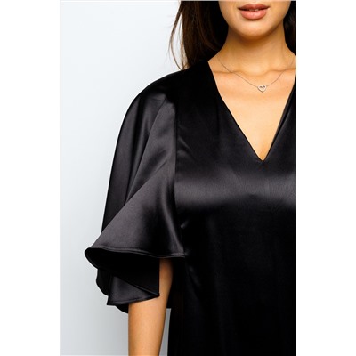 Платье длинное с воланами 397BLK