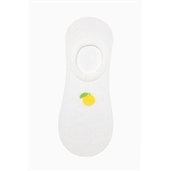 Penti Lemon Jacquard Beyaz Sarı 3lü Sneaker Çorap
