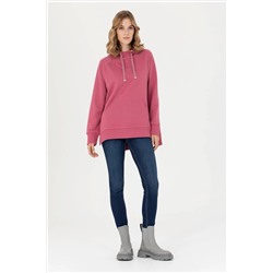 Kadın Pembe Kapüşonlu Sweatshirt