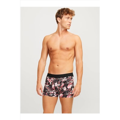 Jack & Jones 3'lü Paket Erkek Flower Forest Night İç Çamaşır Boxer Şort