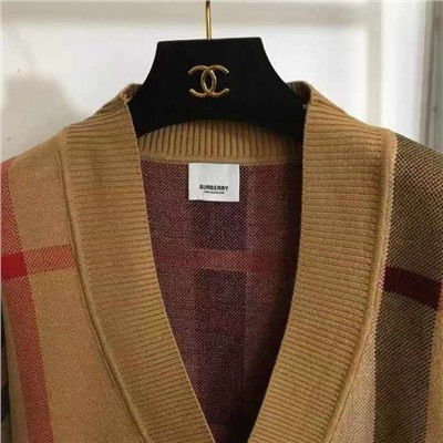 Женский удлинённый кардиган в клетку   Burberr*y