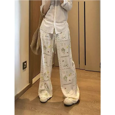 Лёгкие женские штаны из смесового льна Н*М