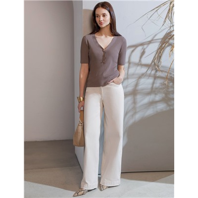 Джемпер тонкой вязки из вискозы с нейлоном