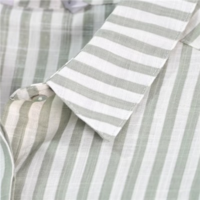 Женская рубашка средней длины в полоску