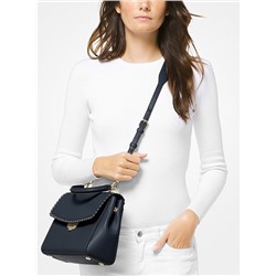 MICHAEL MICHAEL KORS Ava Medium Scalloped Leather Satchel