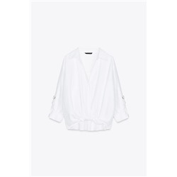 CAMISA NUDO CON LINO