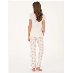 Krem Pijama Takımı