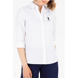 Kadın Beyaz Uzun Kollu Basic Gömlek