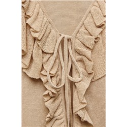 RUFFLED KNIT TOP