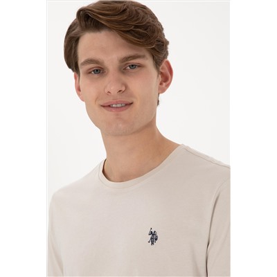 Erkek Regular Fit Bisiklet Yaka Taş Basic Tişört