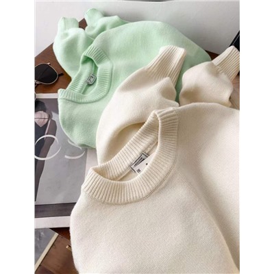 Женский пуловер Pimki*e нежных зефирных цветов с круглым вырезом, экспорт в Францию