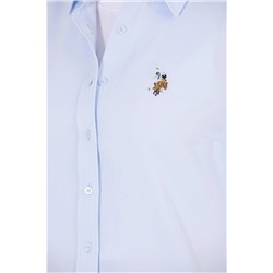 Kadın Açık Mavi Uzun Kollu Basic Gömlek