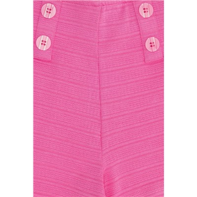 Kız Çocuk Pembe Örme Şort