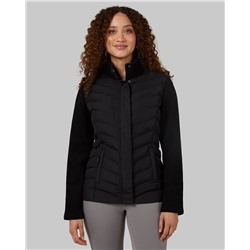 WOMEN'S MIXED MEDIA CHEVRON JACKET