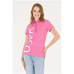 Kadın Pembe Polo Yaka Tişört