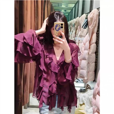 Шифоновая блузка с эффектом многослойности