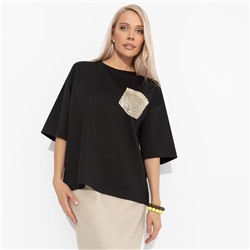 Футболка из вискозы, Красиво живу (чёрная)