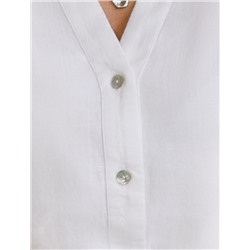 Свободная блузка с кулиской на талии изо льна с вискозой