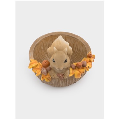 Конфетница, 17х14 см, полирезин, коричневая, Белка, Autumn forest