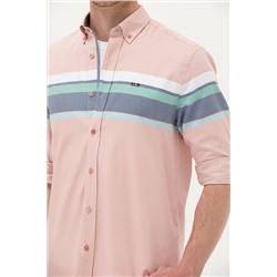 Erkek Pudra Uzun Kollu Gömlek