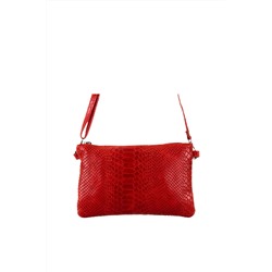 Bandolera de piel Rojo y plateado - Firenze Artegiani