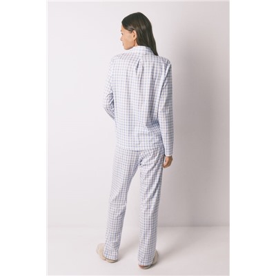 Pijama camisero algodón Snoopy azul