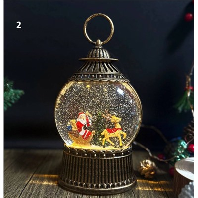 Светильник в виде новогоднего снежного шара 🌲  Это просто моя любовь 😍 как там красиво блестит снег 2 режима: с музыкой и без