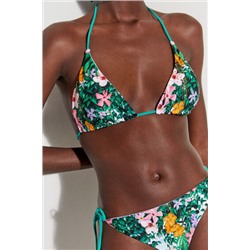 Top bikini floral reversible