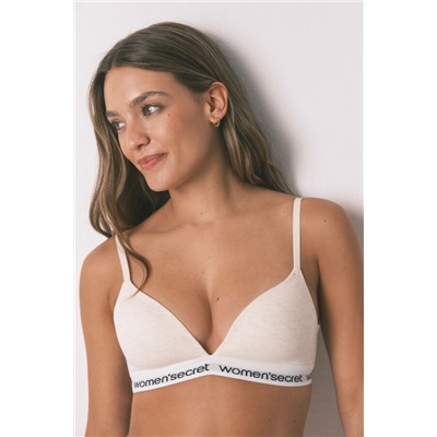 Sujetador triangular CHARMING algodón blanco
