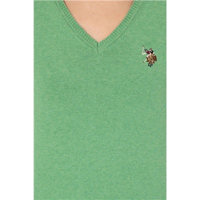 Kadın Mint Melanj Basic Kazak