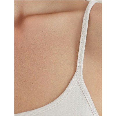 Супер-эластичный топ на регулируемых бретелях из плотного трикотажа риб 1*1